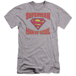Superman Man Of Steel Jersey - Men's Premium Slim Fit T-Shirt Men's Premium Slim Fit T-Shirt Superman   