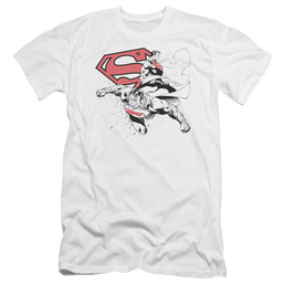 Superman Double The Power - Men's Premium Slim Fit T-Shirt Men's Premium Slim Fit T-Shirt Superman   