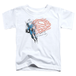 Superman Super American Flag - Kid's T-Shirt Kid's T-Shirt (Ages 4-7) Superman   