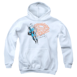 Superman Super American Flag - Youth Hoodie Youth Hoodie (Ages 8-12) Superman   
