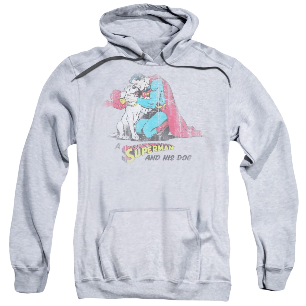 Superman And His Dog - Pullover Hoodie Pullover Hoodie Superman   