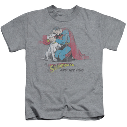 Superman And His Dog - Kid's T-Shirt Kid's T-Shirt (Ages 4-7) Superman   