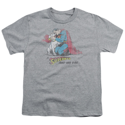 Superman And His Dog - Youth T-Shirt Youth T-Shirt (Ages 8-12) Superman   