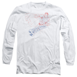 Superman Sketch - Men's Long Sleeve T-Shirt Men's Long Sleeve T-Shirt Superman   