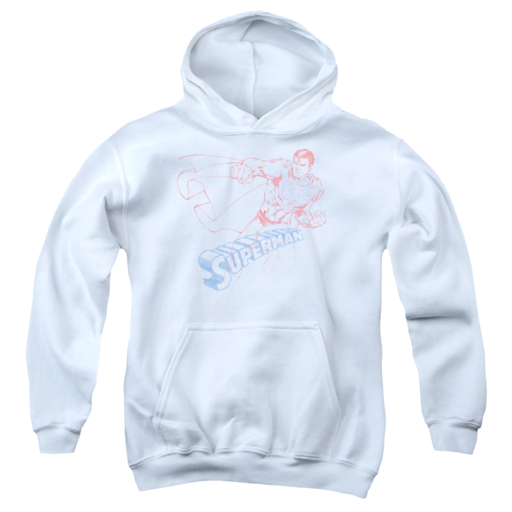 Superman Sketch - Youth Hoodie Youth Hoodie (Ages 8-12) Superman   
