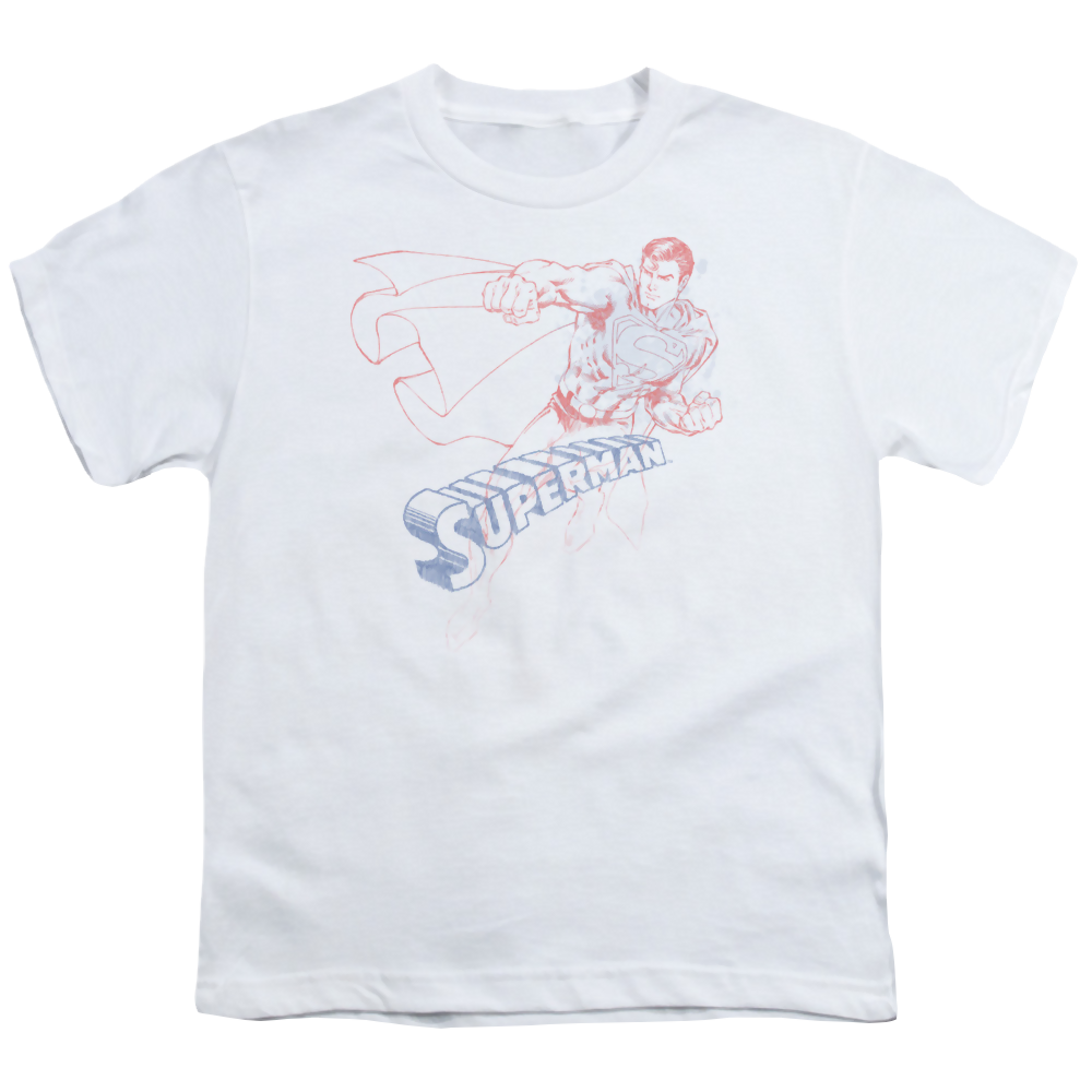 Superman Sketch - Youth T-Shirt Youth T-Shirt (Ages 8-12) Superman   