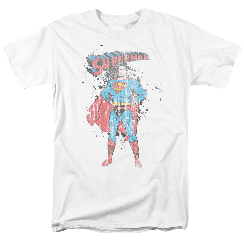 Superman Vintage Ink Splatter - Men's Regular Fit T-Shirt Men's Regular Fit T-Shirt Superman   