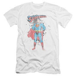 Superman Vintage Ink Splatter - Men's Premium Slim Fit T-Shirt Men's Premium Slim Fit T-Shirt Superman   