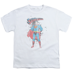 Superman Vintage Ink Splatter - Youth T-Shirt Youth T-Shirt (Ages 8-12) Superman   