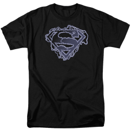 Superman Electric Supes Shield - Men's Regular Fit T-Shirt Men's Regular Fit T-Shirt Superman   