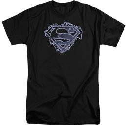 Superman Electric Supes Shield - Men's Tall Fit T-Shirt Men's Tall Fit T-Shirt Superman   