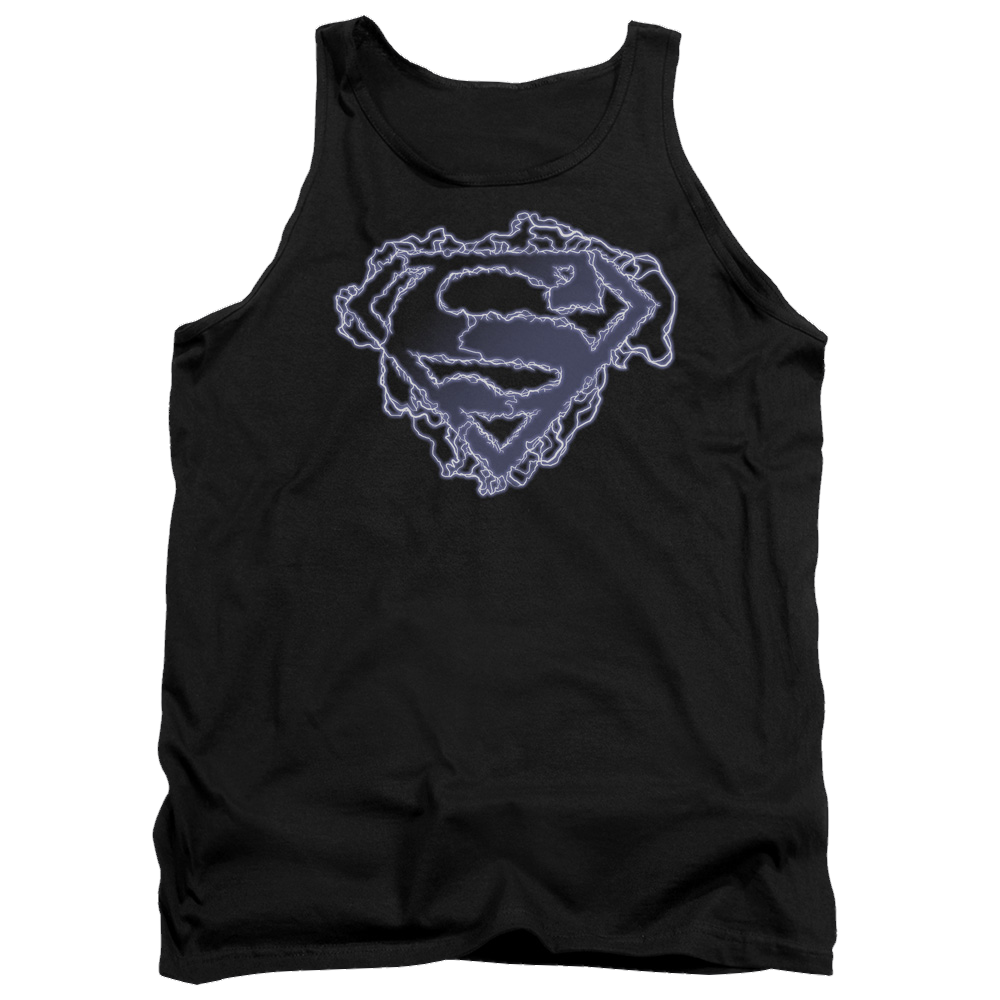 Superman Electric Supes Shield - Men's Tank Top Men's Tank Superman   