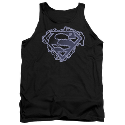 Superman Electric Supes Shield - Men's Tank Top Men's Tank Superman   