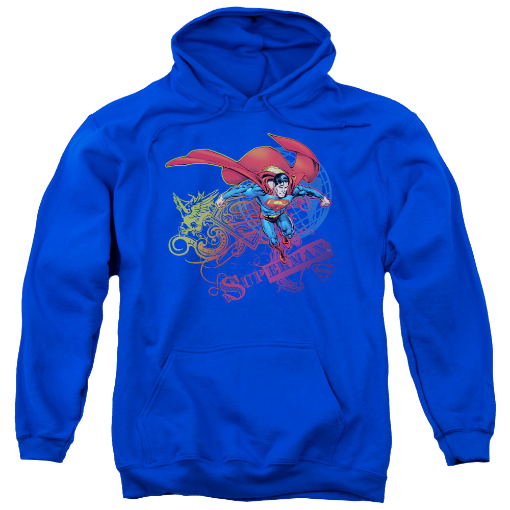 Superman Cool Word Supes - Pullover Hoodie Pullover Hoodie Superman   