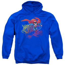 Superman Cool Word Supes - Pullover Hoodie Pullover Hoodie Superman   