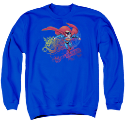 Superman Cool Word Supes - Men's Crewneck Sweatshirt Men's Crewneck Sweatshirt Superman   