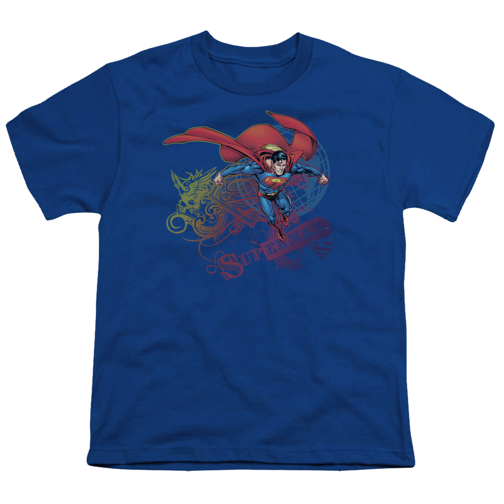 Superman Cool Word Supes - Youth T-Shirt Youth T-Shirt (Ages 8-12) Superman   