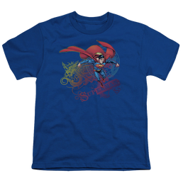 Superman Cool Word Supes - Youth T-Shirt Youth T-Shirt (Ages 8-12) Superman   