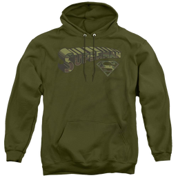 Superman Camo Logo & Shield - Pullover Hoodie Pullover Hoodie Superman   