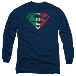 Superman Mexican Shield - Men's Long Sleeve T-Shirt Men's Long Sleeve T-Shirt Superman   