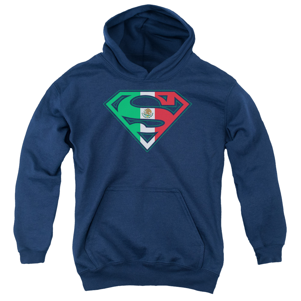 Superman Mexican Shield - Youth Hoodie Youth Hoodie (Ages 8-12) Superman   
