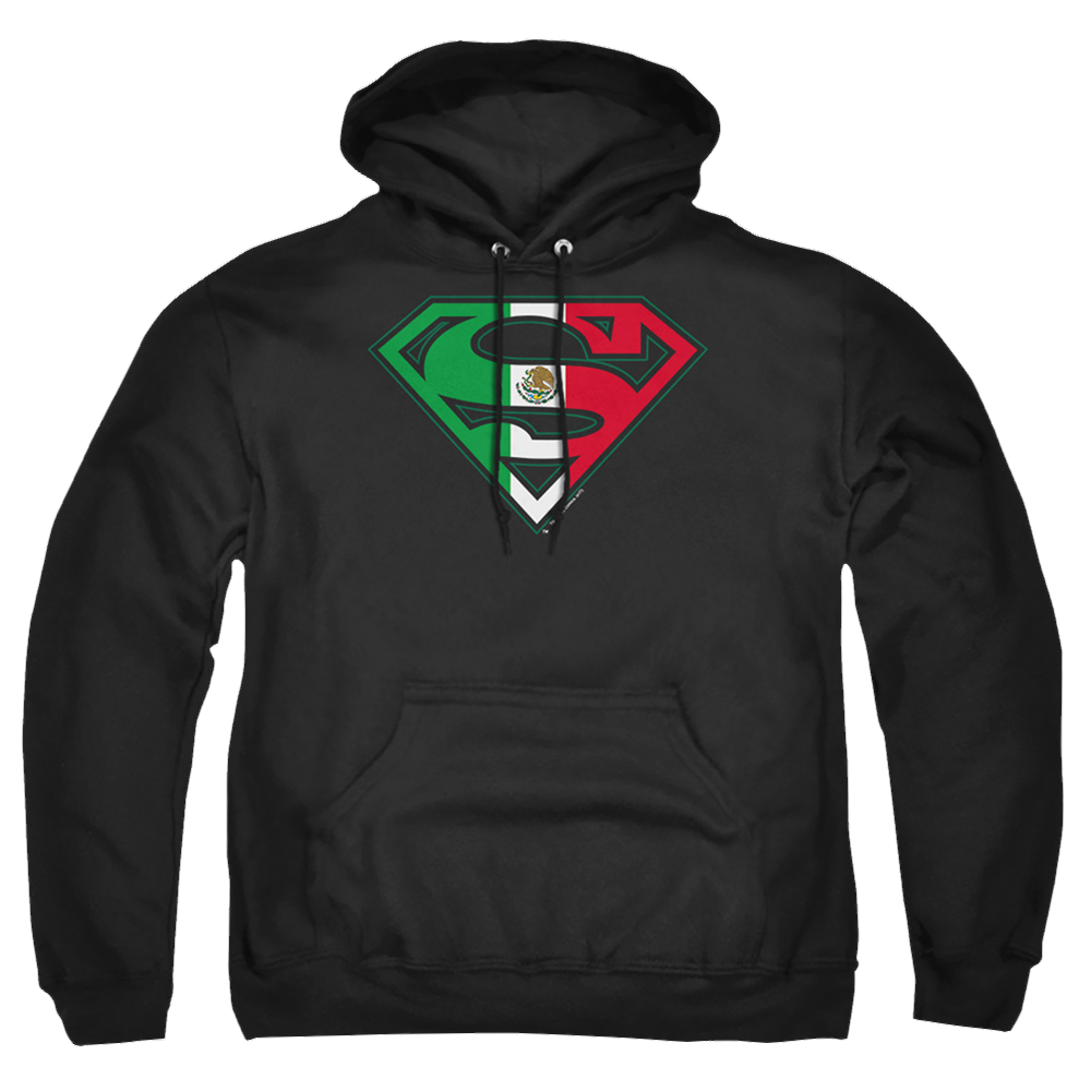 Superman Mexican Flag Shield - Pullover Hoodie Pullover Hoodie Superman   