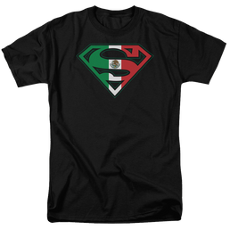 Superman Mexican Flag Shield - Men's Regular Fit T-Shirt Men's Regular Fit T-Shirt Superman   