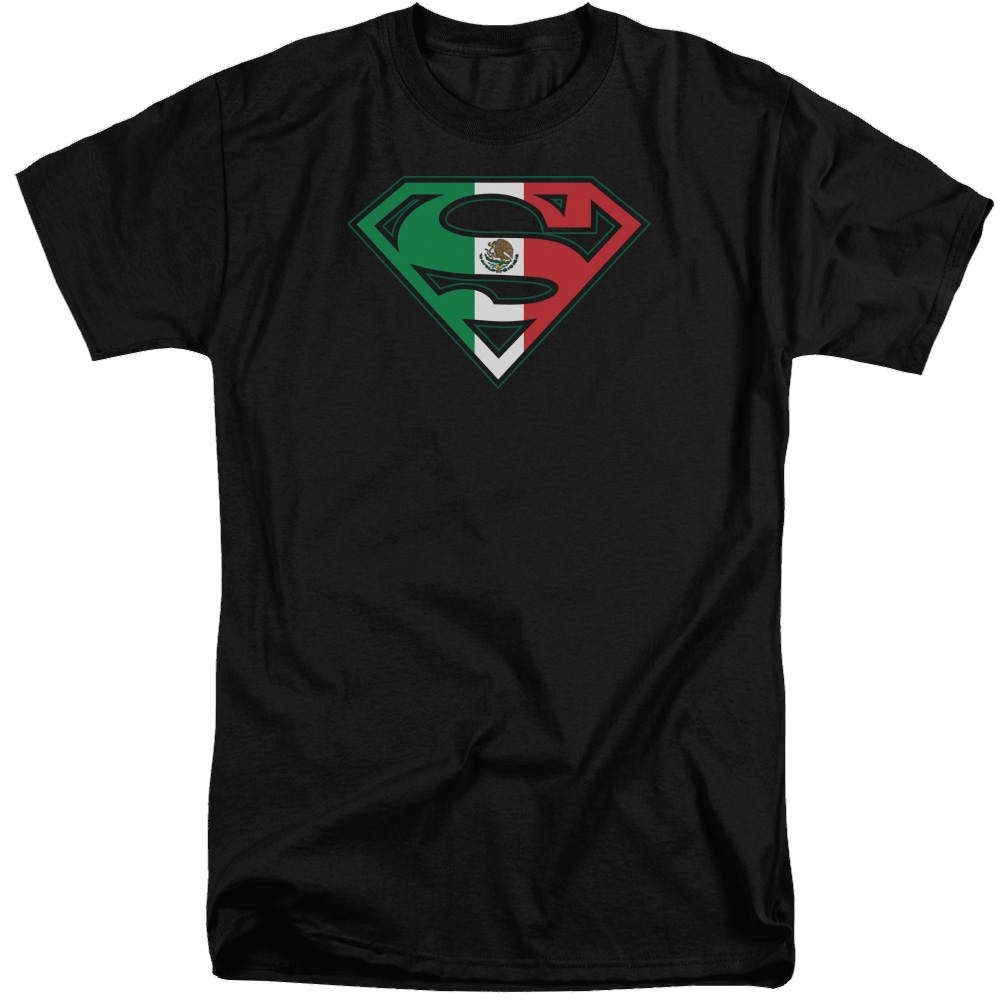 Superman Mexican Flag Shield - Men's Tall Fit T-Shirt Men's Tall Fit T-Shirt Superman   