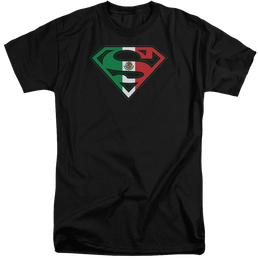 Superman Mexican Flag Shield - Men's Tall Fit T-Shirt Men's Tall Fit T-Shirt Superman   