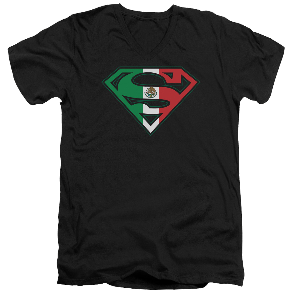 Superman Mexican Flag Shield - Men's V-Neck T-Shirt Men's V-Neck T-Shirt Superman   