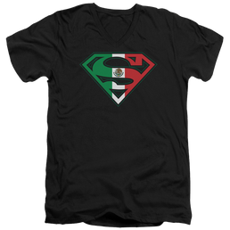 Superman Mexican Flag Shield - Men's V-Neck T-Shirt Men's V-Neck T-Shirt Superman   