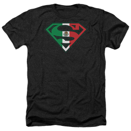 Superman Mexican Flag Shield - Men's Heather T-Shirt Men's Heather T-Shirt Superman   
