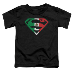 Superman Mexican Flag Shield - Toddler T-Shirt Toddler T-Shirt Superman   