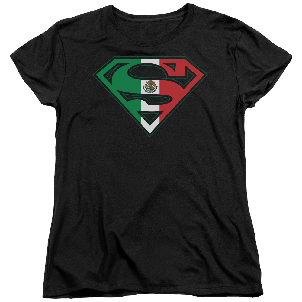Superman Mexican Flag Shield - Women's T-Shirt Women's T-Shirt Superman   