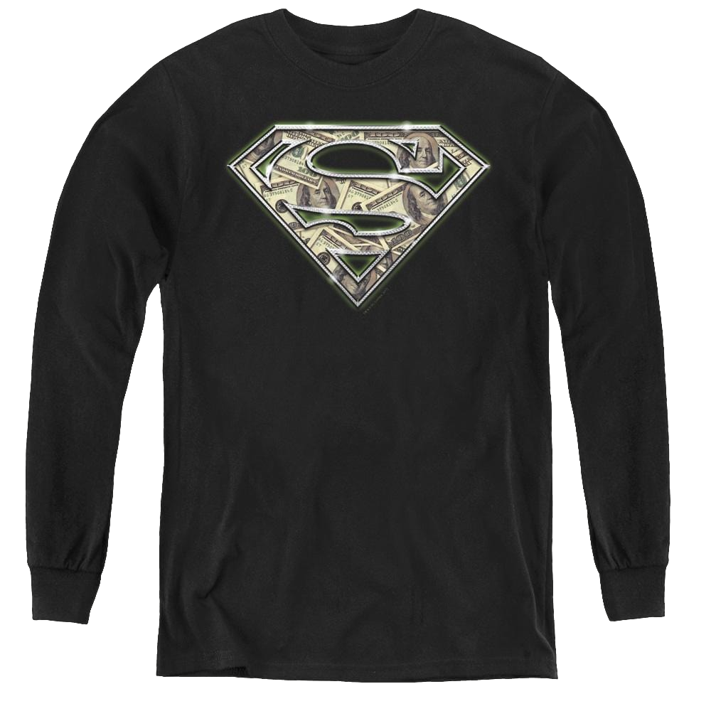 Superman All About The Benjamins - Youth Long Sleeve T-Shirt Youth Long Sleeve T-Shirt Superman   