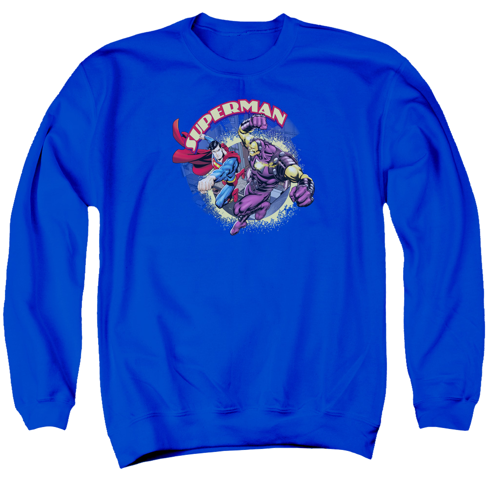 Superman Superman Vs Mongol - Men's Crewneck Sweatshirt Men's Crewneck Sweatshirt Superman   
