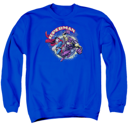 Superman Superman Vs Mongol - Men's Crewneck Sweatshirt Men's Crewneck Sweatshirt Superman   