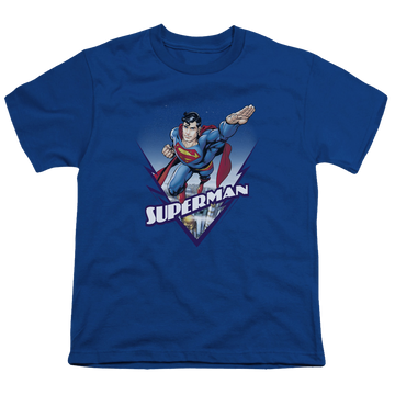 Royal youth t-shirt for ages 8 to 12 with Superman Looks Like A Job For graphic