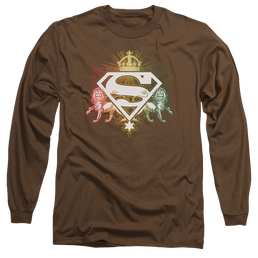 Superman Ornate Lion Shield - Men's Long Sleeve T-Shirt Men's Long Sleeve T-Shirt Superman   