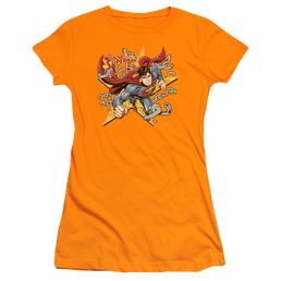 Superman Stars And Chains - Juniors T-Shirt Juniors T-Shirt Superman   