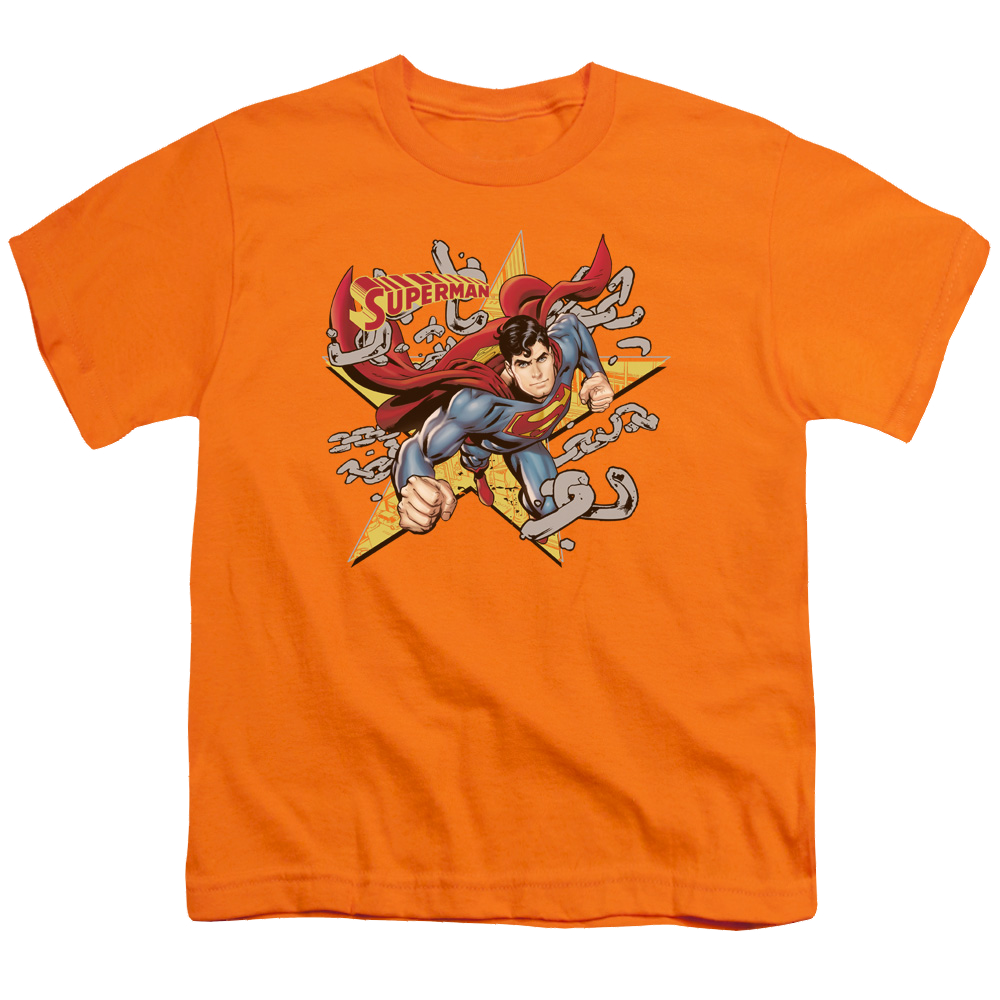 Superman Stars And Chains - Youth T-Shirt Youth T-Shirt (Ages 8-12) Superman   