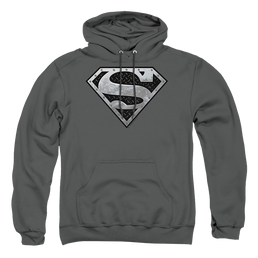 Superman Super Metallic Shield - Pullover Hoodie Pullover Hoodie Superman   