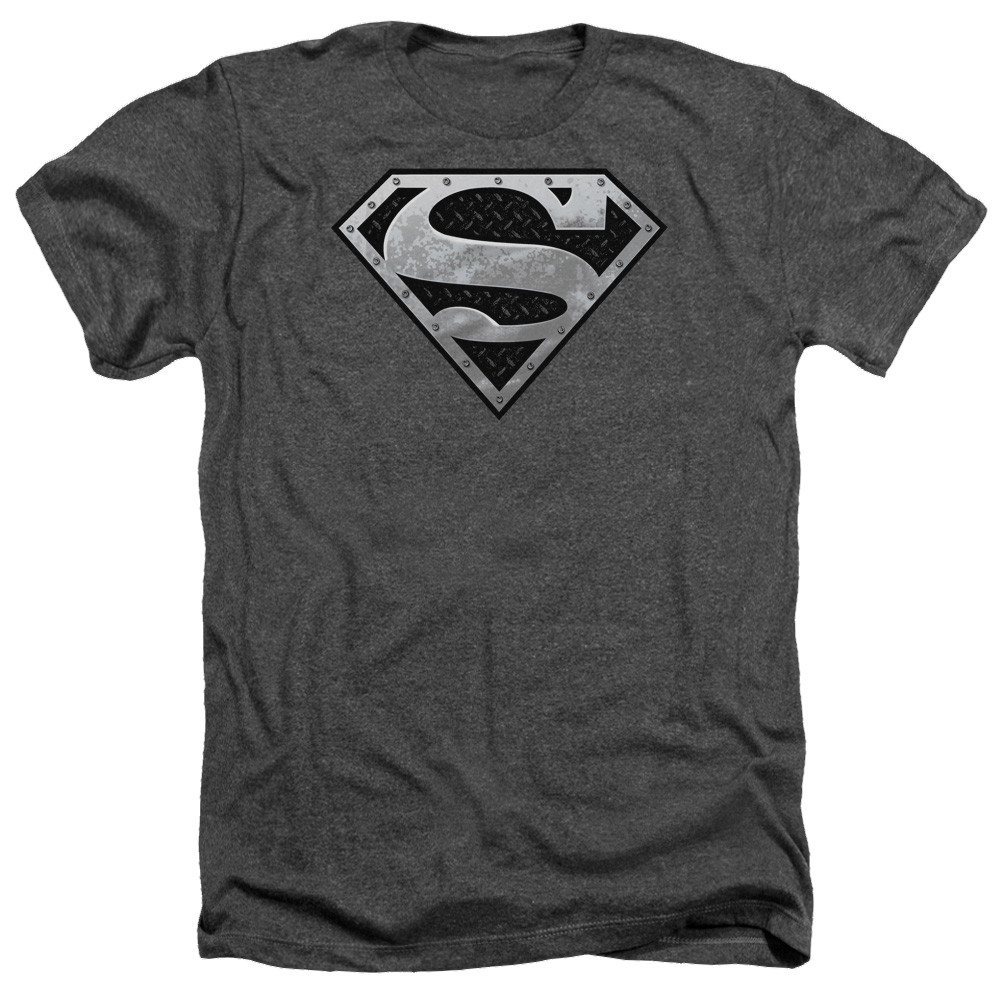 Superman Super Metallic Shield - Men's Heather T-Shirt Men's Heather T-Shirt Superman   