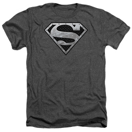 Superman Super Metallic Shield - Men's Heather T-Shirt Men's Heather T-Shirt Superman   