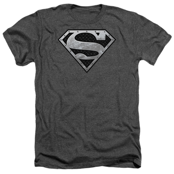 Superman Super Metallic Shield - Men's Heather T-Shirt Men's Heather T-Shirt Superman   