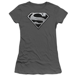 Superman Super Metallic Shield - Juniors T-Shirt Juniors T-Shirt Superman   