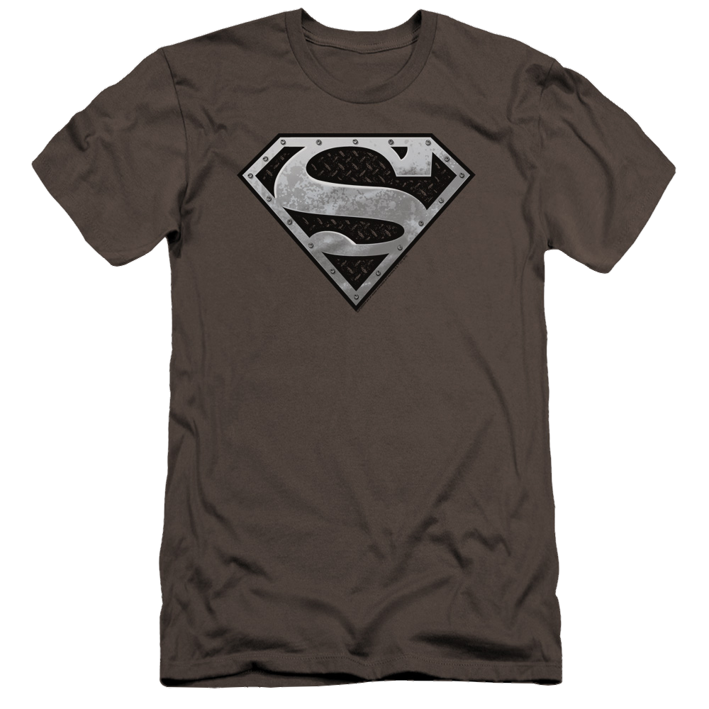 Superman Super Metallic Shield - Men's Premium Slim Fit T-Shirt Men's Premium Slim Fit T-Shirt Superman   