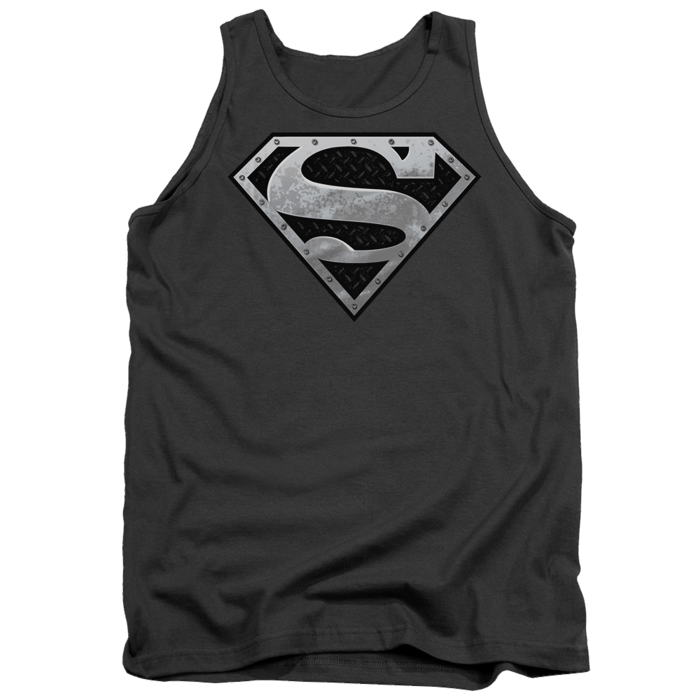 Superman Super Metallic Shield - Men's Tank Top Men's Tank Superman   