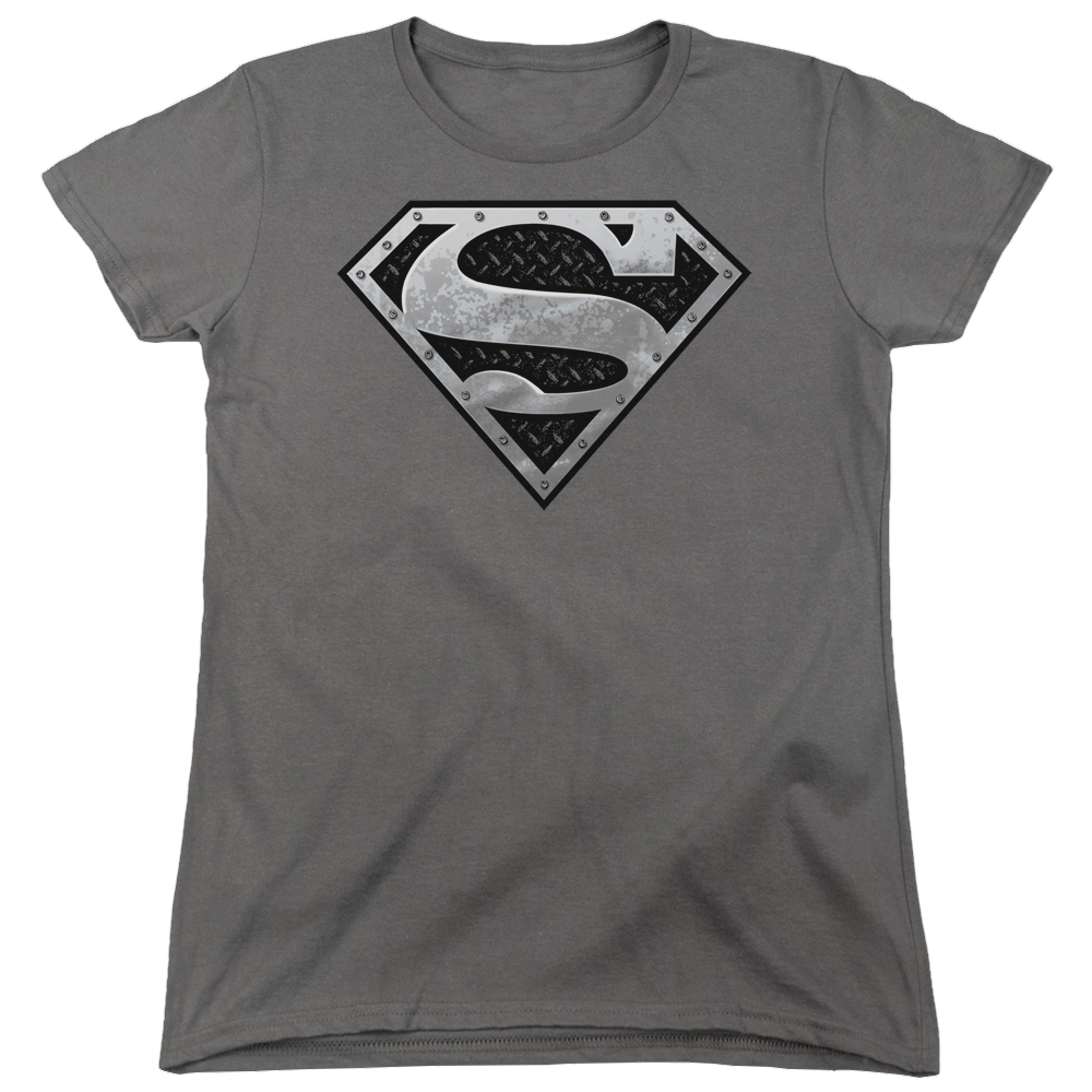 Superman Super Metallic Shield - Women's T-Shirt Women's T-Shirt Superman   