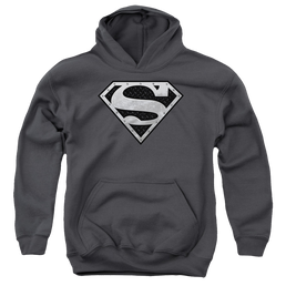 Superman Super Metallic Shield - Youth Hoodie Youth Hoodie (Ages 8-12) Superman   